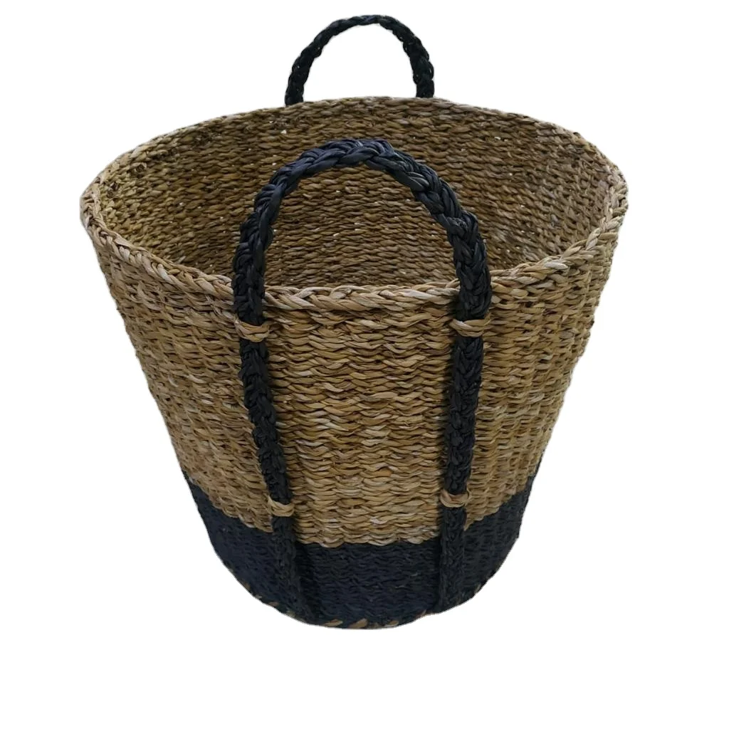 Factory Price Top Quantity Best Selling In Stock Customize Size100% Jute Nature Baskets with Straw & Plastic