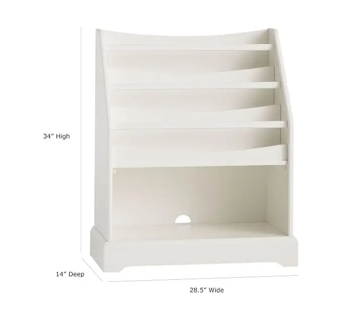 Floor Stand Storage Bookshelf Book Rack Wooden MDF Wood Best Seller Kids Children Black White Customize Painting OEM Wall Style