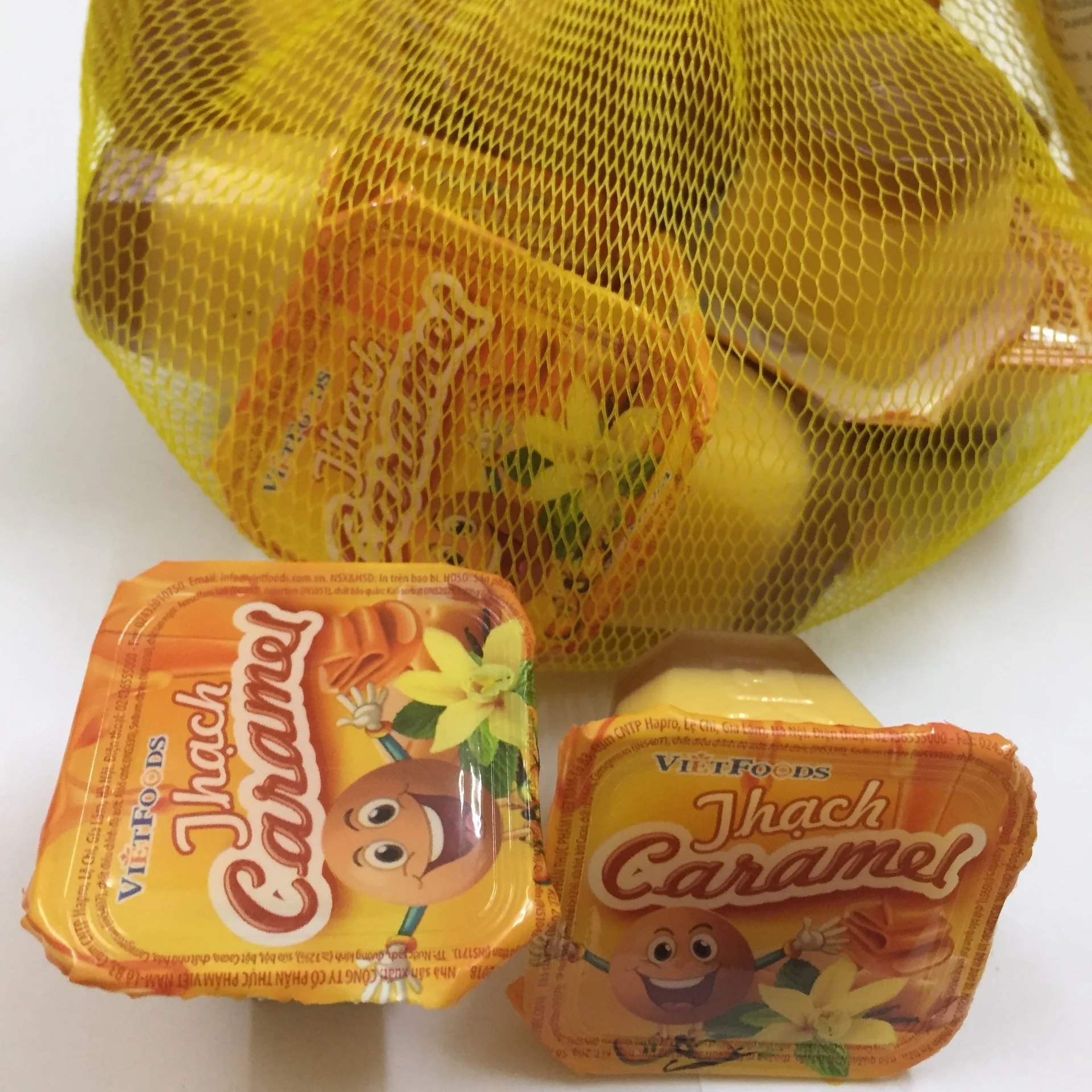 Hot seller from Vietnam Caramel Jelly and Pudding cup 375g bag with low price and high quality