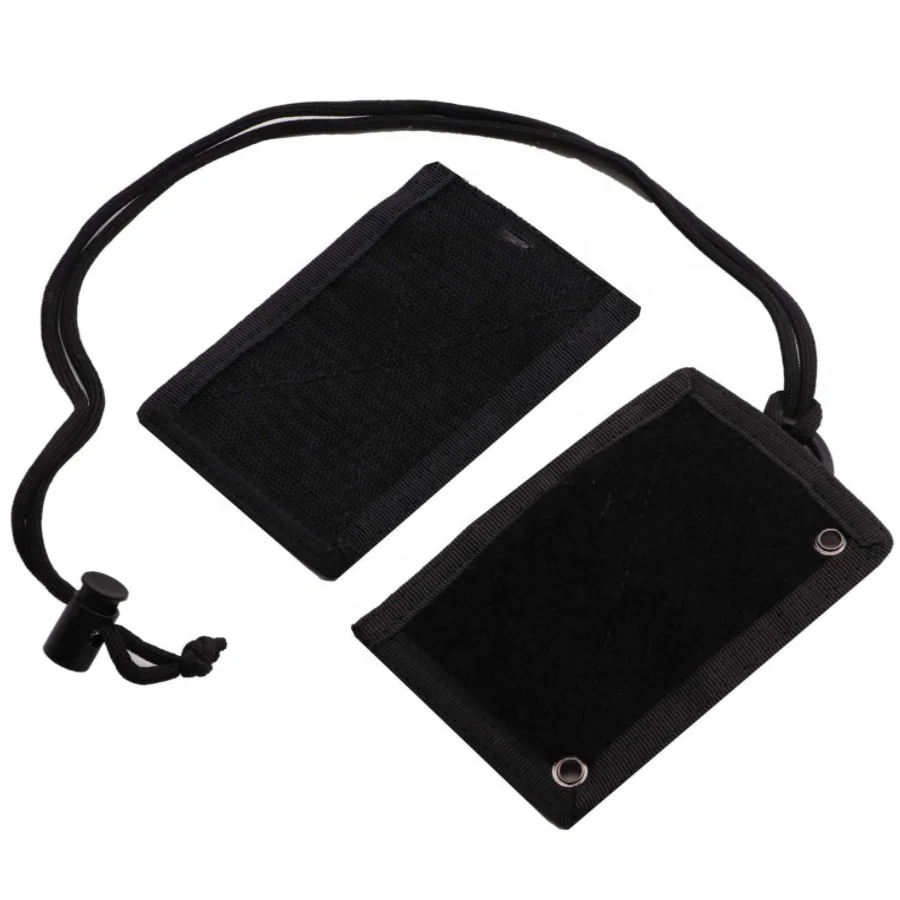 Tactical Multifunctional ID Card Pouch Neck String Lanyard Pen Holder for Outdoor