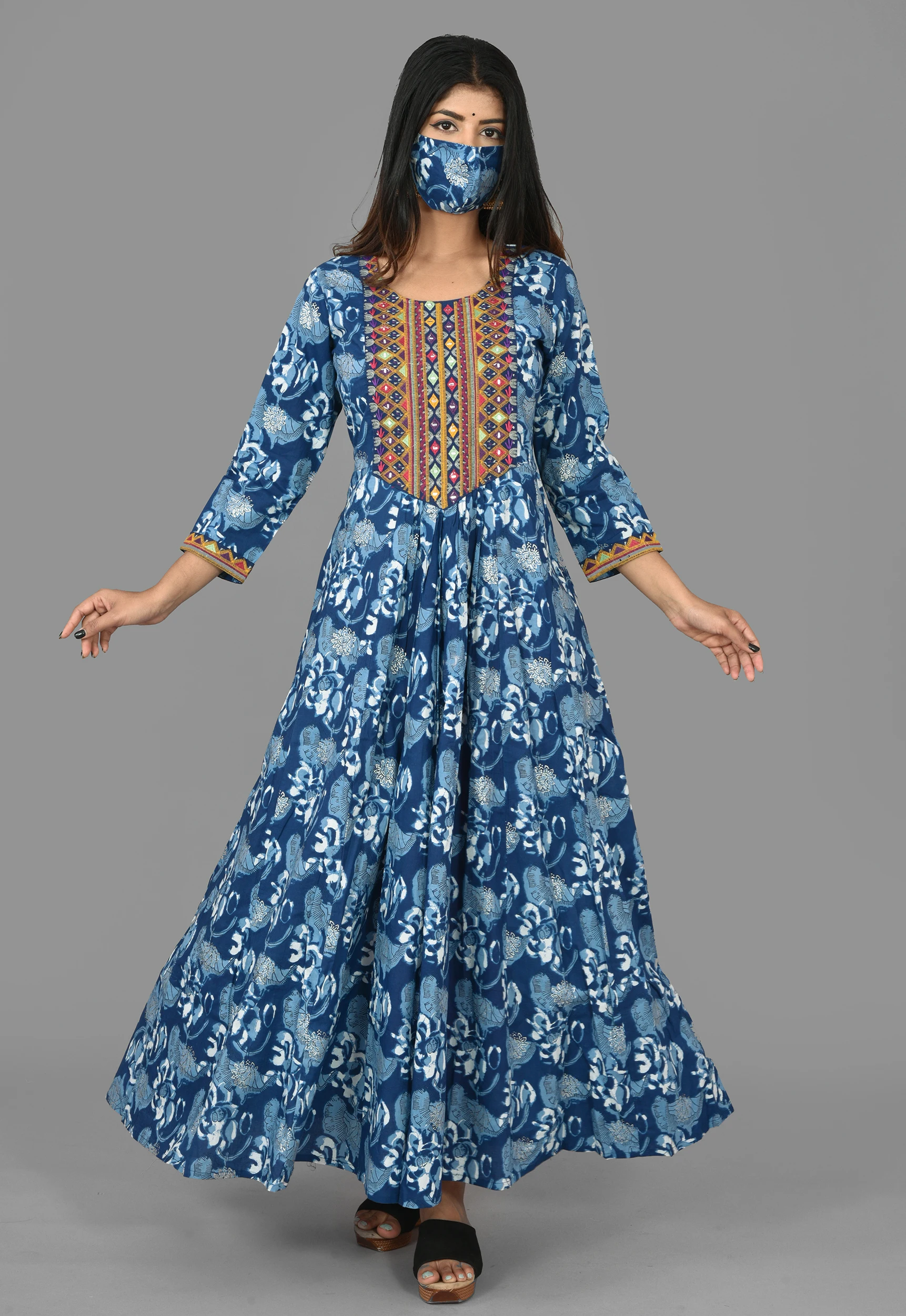 Handmade Cotton New Design Floral Printed Women Kurtis Party Wear Ethnic Office Wear Dress Kurtis