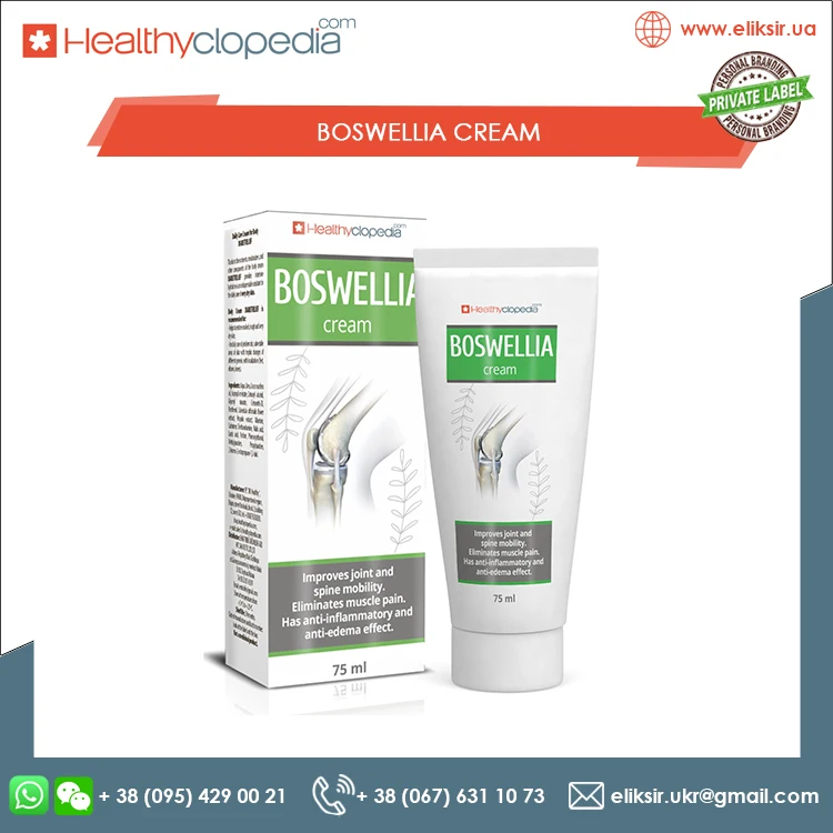 OEM-производитель из Украины Лидер продаж крем Boswellia для улучшения мобильности суставов и позвоночников