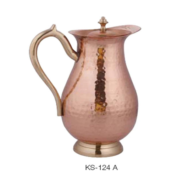 BEST QUALITY MATERIEL Designer COPPER Water Jug / COPPER Jug Pitcher / Metal Water Pots & Kettles Drinking Pitcher Glass,metal