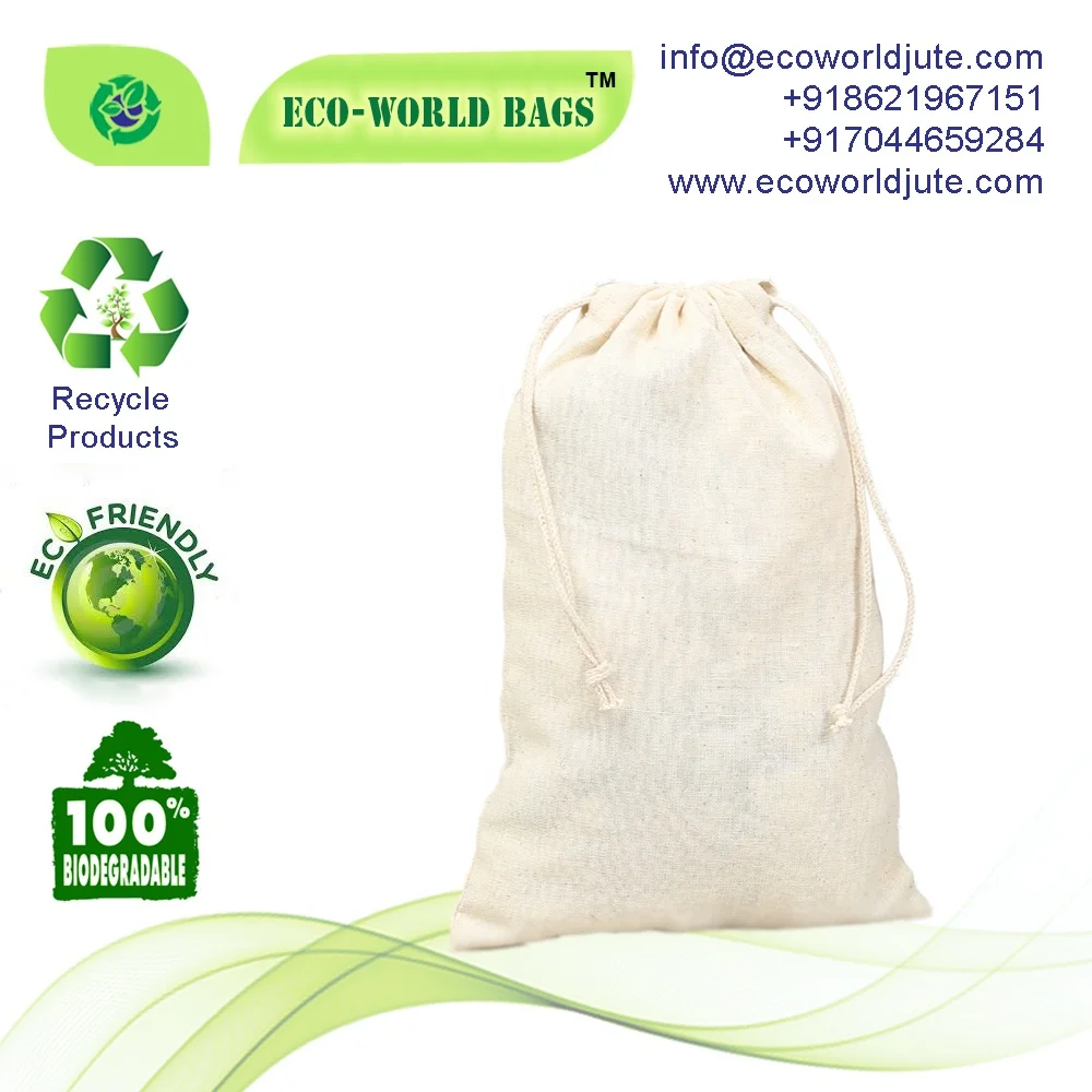 Tote Fashion  printing drawstring Jute bags gift bags novation bag manufactured in India West Bengal