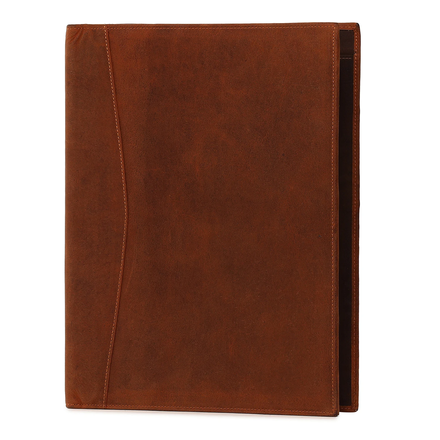 Handmade Leather Portfolio Resume File Folder Interview Legal Documents Vintage Padfolio Organizer Sleeve Business Card Holder