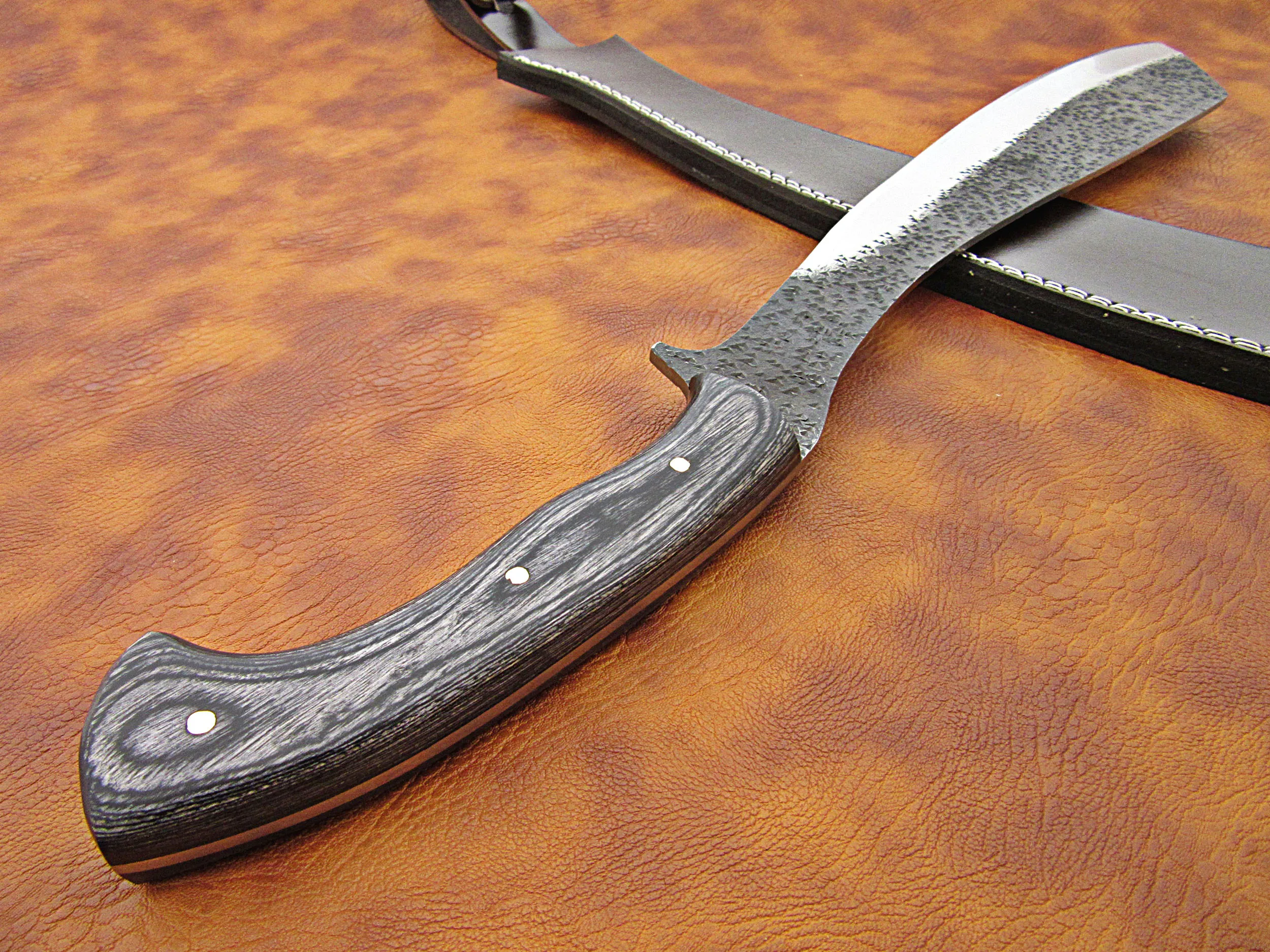 100% Высокое качество стяжная муфта из углеродистой стали мачете/кемпинга выживания на открытом воздухе нож с деревянной ручкой натуральная кожа высокое оболочка SCW-M-0011