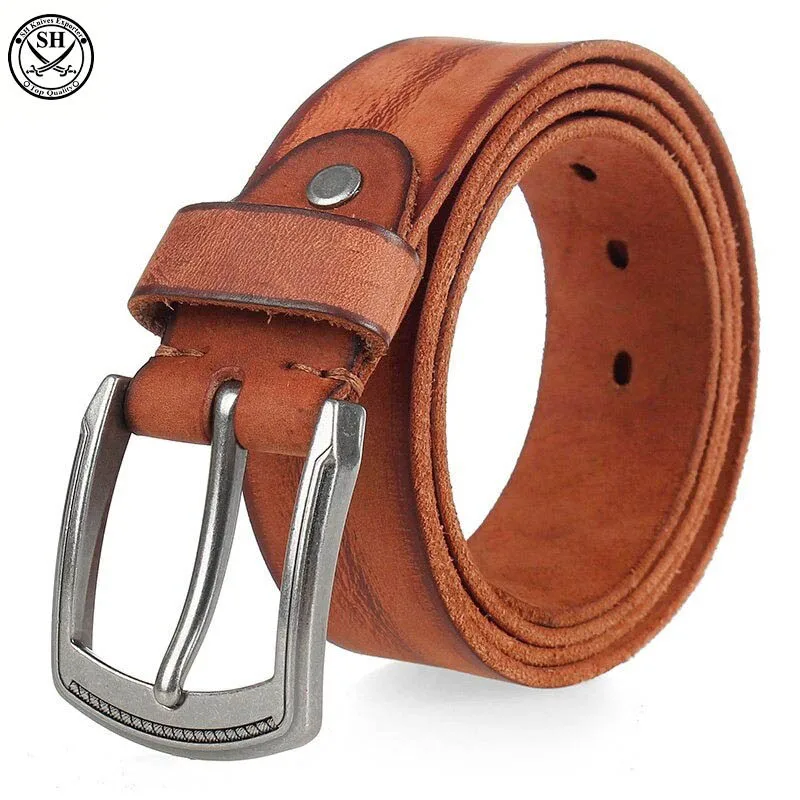 Man Belt Fashion Designed High Quality Trendy PU Leather Pin Buckle Strap Fancy for Cowboy Jeans