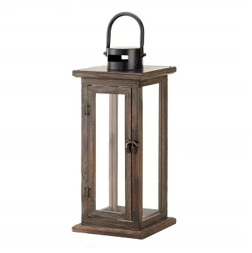 Lantern Decoration of Lanterns Mango Wood Decor wholesale cheapest iron Wood Brass small lantern decoration candle tealight