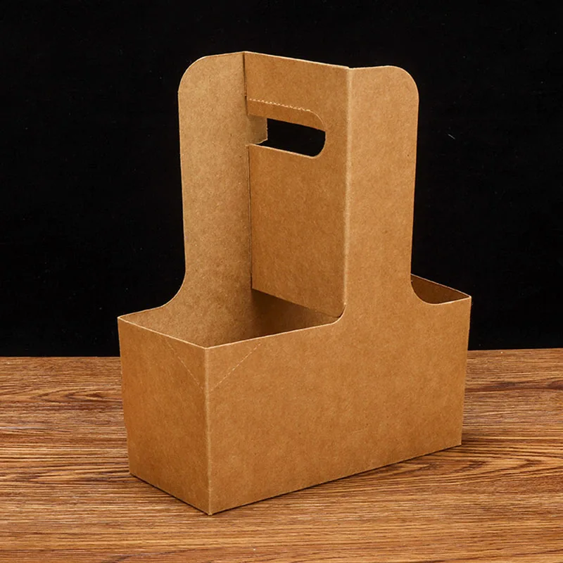  Забрать кофейная чашка горячего питья чая Перевозчик крафт-бумага одноразовые по индивидуальному заказу для вторичной переработки дешевые 2 упаковочный картон подстаканники