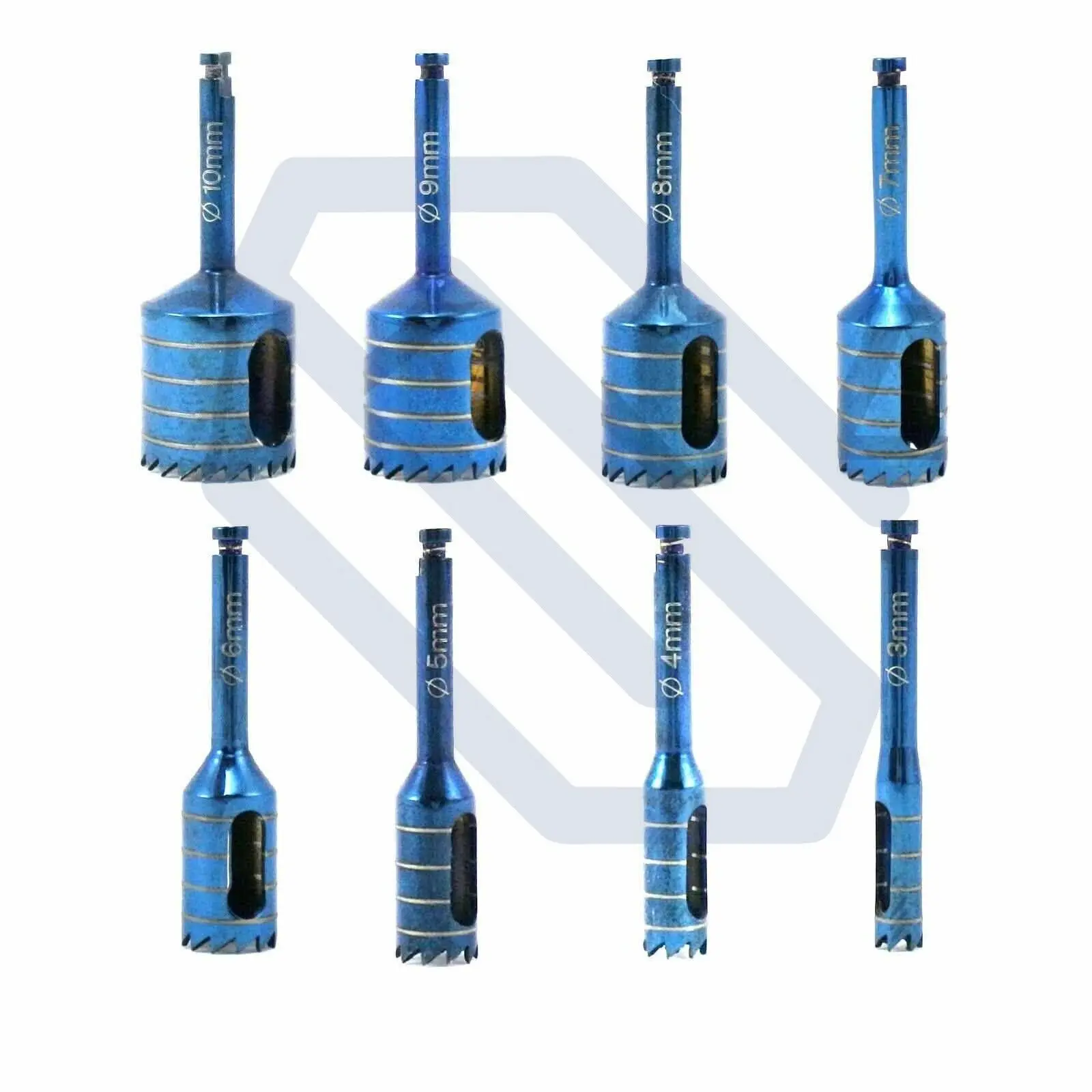 Manual Dental Implant Surgery Trephine Drills Kit Titanium Coated with Stainless Steel Bur Holder for Implant Surgery