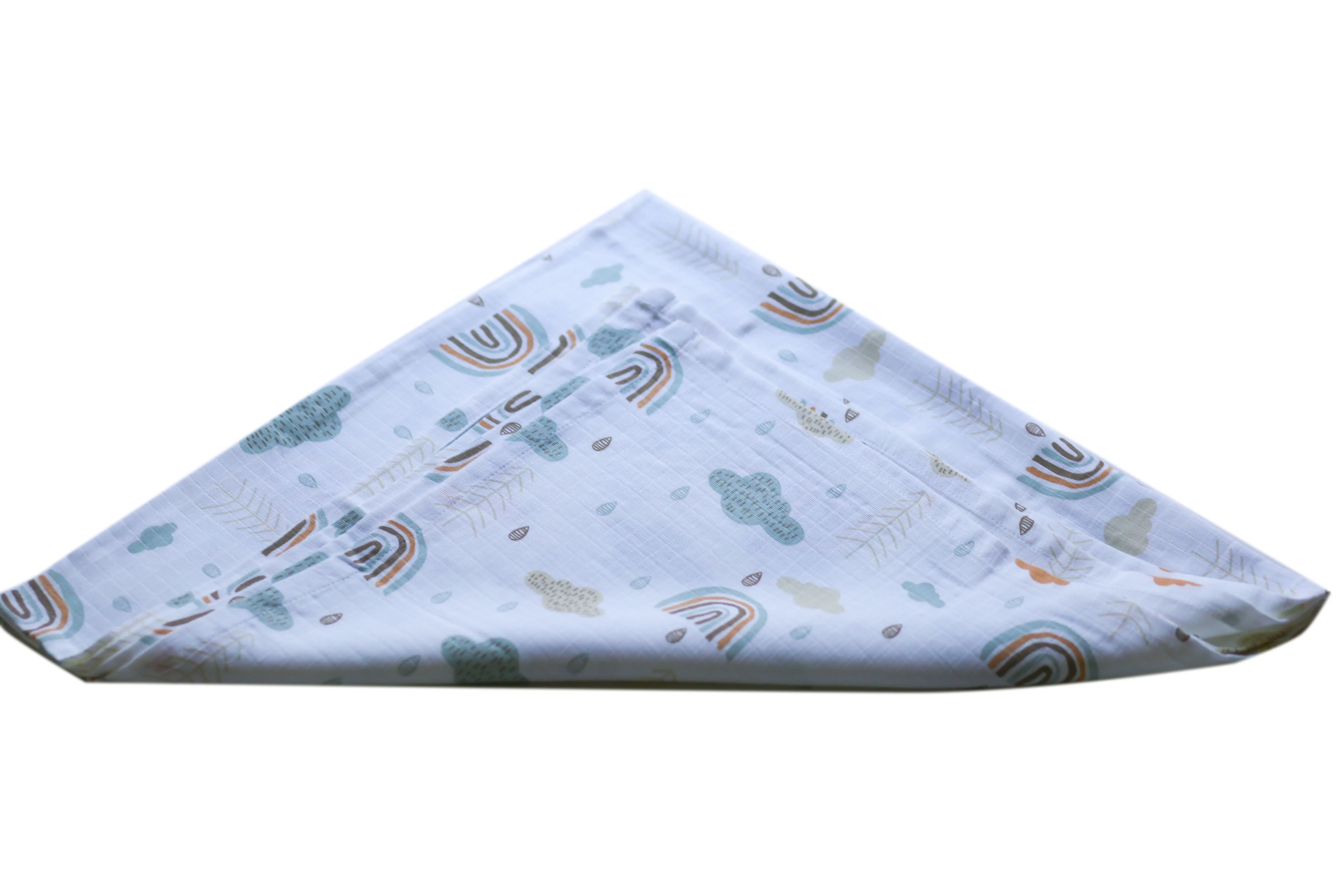 Eco friendly baby muslin fabric custom design digital print