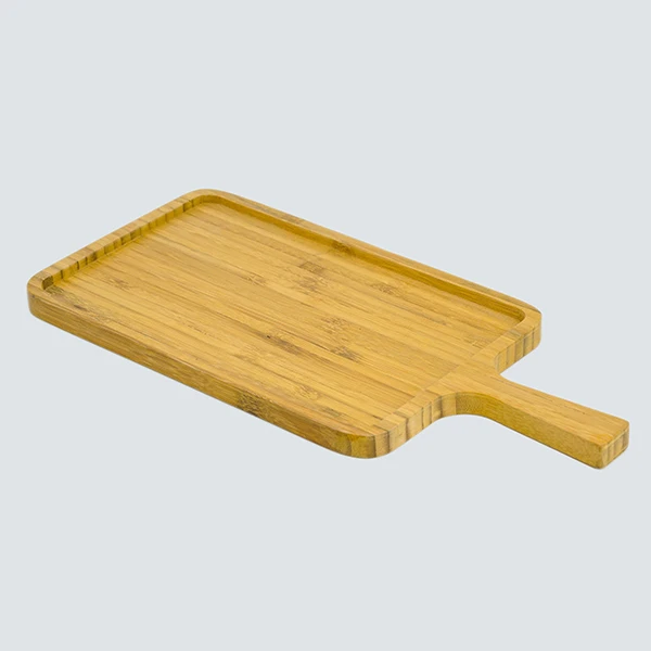 
OEM Custom Natural Bamboo Tray With Multi Shape Serving Tray Bamboo Snacks Tray 