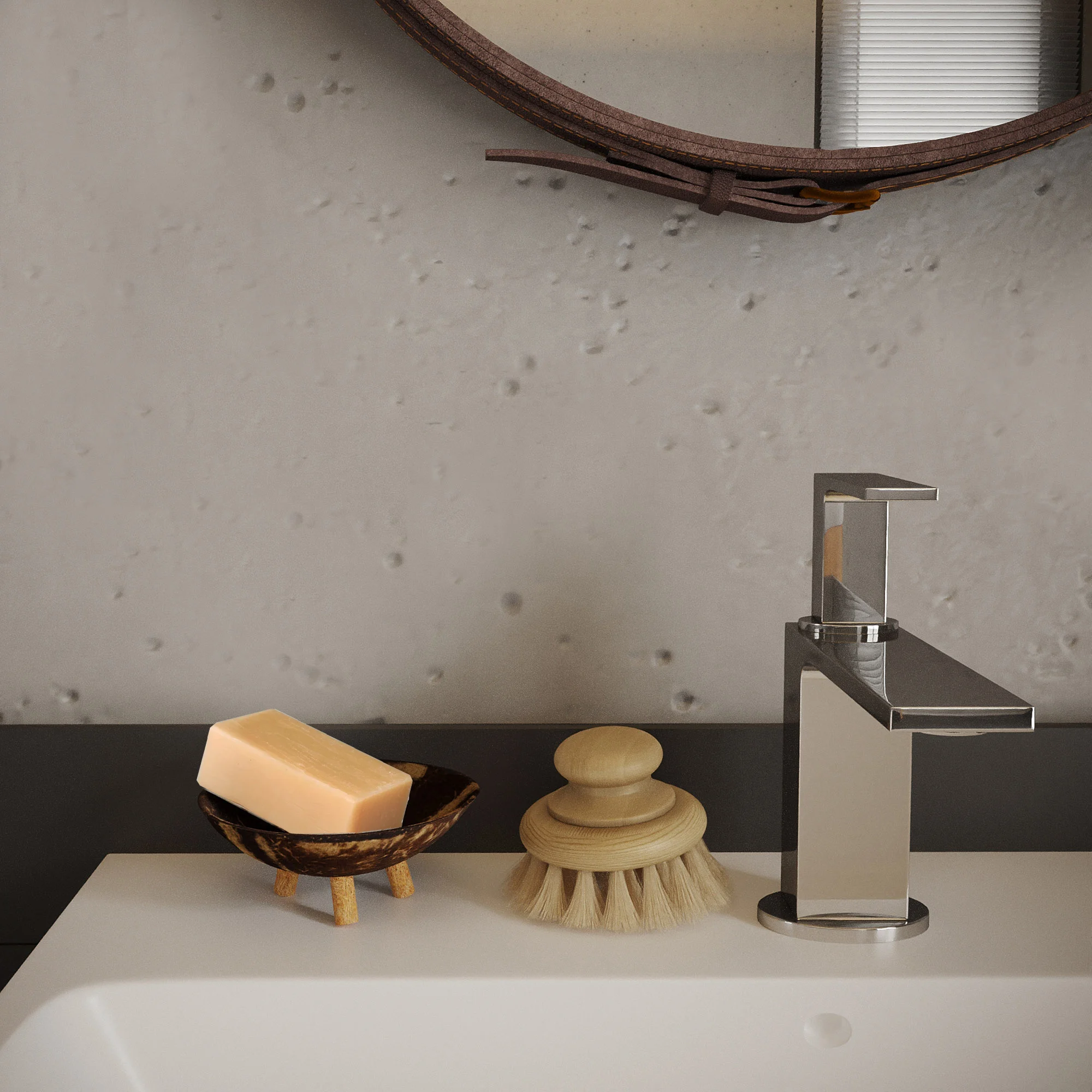 Made in Vietnam Coconut Shell Soap Dishes for Bathroom and Kitchen - Natural Stylish Handcrafted Bar Soap Holder, Sponge Holder