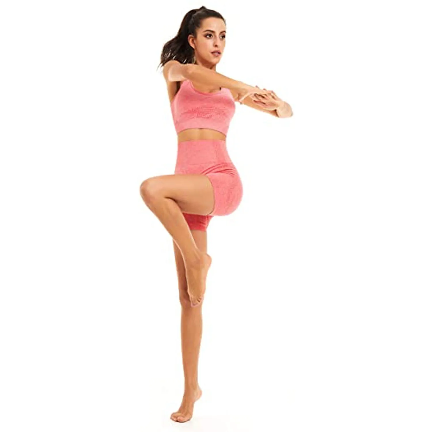 
Wholesale High Waist Gym Mesh Long Sleeve Yoga Sets Sport Leggings and Top Gym Sets For Women 