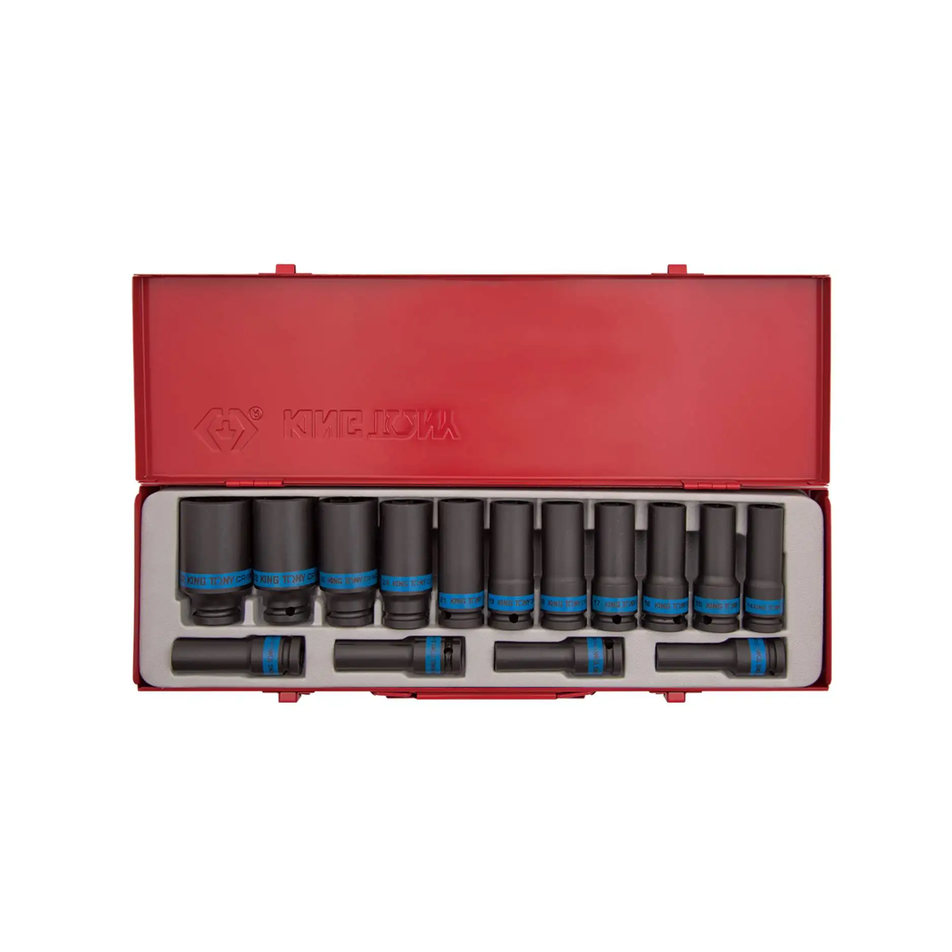 KING TONY Professional 15 PCS 1/2 Hex Impact Socket Set Taiwan Hand Tool 4415MP