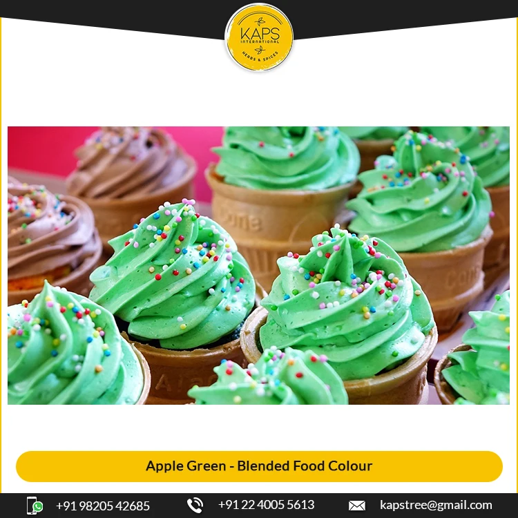 Великолепное качество яблочный зеленый пищевой порошок с содержанием красителя 7-85%