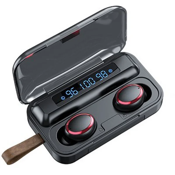 Wireless Custom Logo Earphone Auriculares Speaker Bluetooth Ear Buds Head Set Tws Led Digital Waterproof F9 F9-7 Headphones