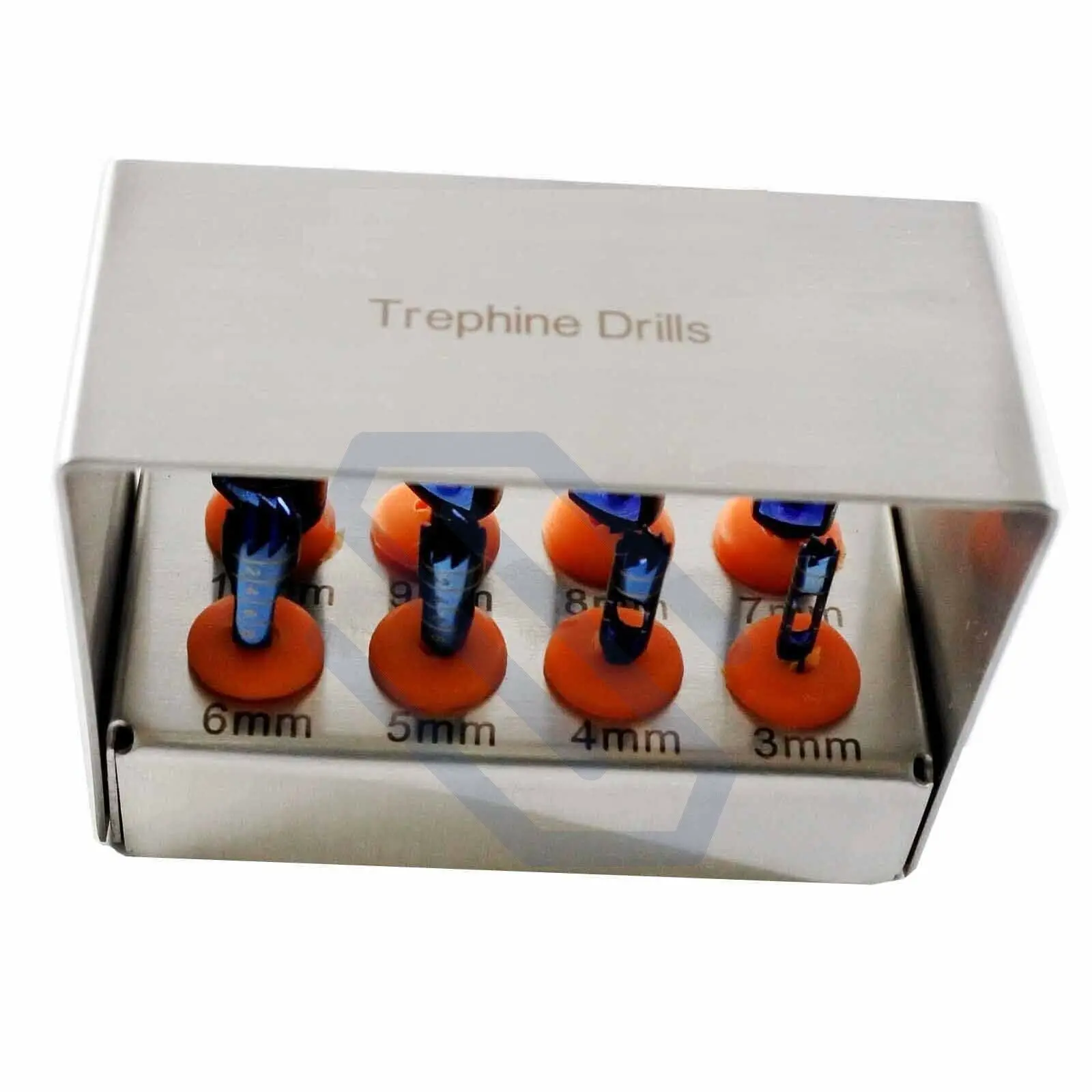 Manual Dental Implant Surgery Trephine Drills Kit Titanium Coated with Stainless Steel Bur Holder for Implant Surgery