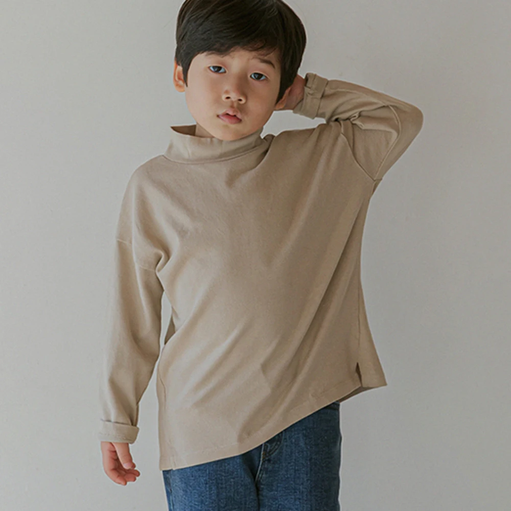 DE MARVI Kids Toddler Half turtleneck pola T-shirts Boys Girls Winter Fashion Wholesale Korean Manufacturer MADE IN KORE