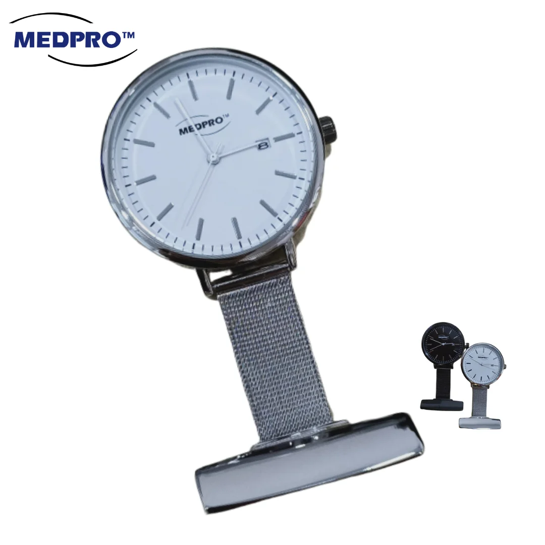 
DW Inspired Deluxe Stainless Steel Nurse Watch With Calendar In Silver Or Black 