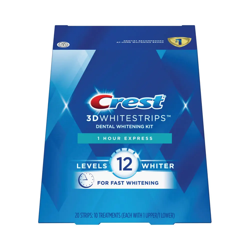 Crest Whitestrips Crest 1 Hour Express 1 box 10 Pouches 20 Strips Teeth Whitening strips