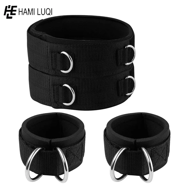 Фитнес силовые тренировки тренажерный зал ремни на лодыжку накладной кабель шкив машинка для тяжелой атлетики D Кольцо ножные браслеты все цвета PK