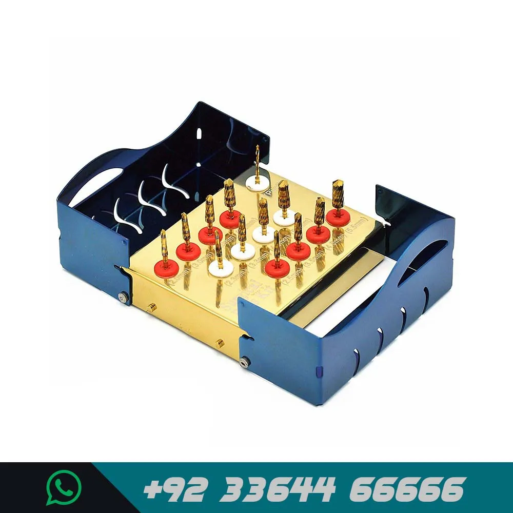 13 Pcs Surgical Burs Osseo densification Kit Dental Implant Osteotomy Preparation Wholesale Supplier