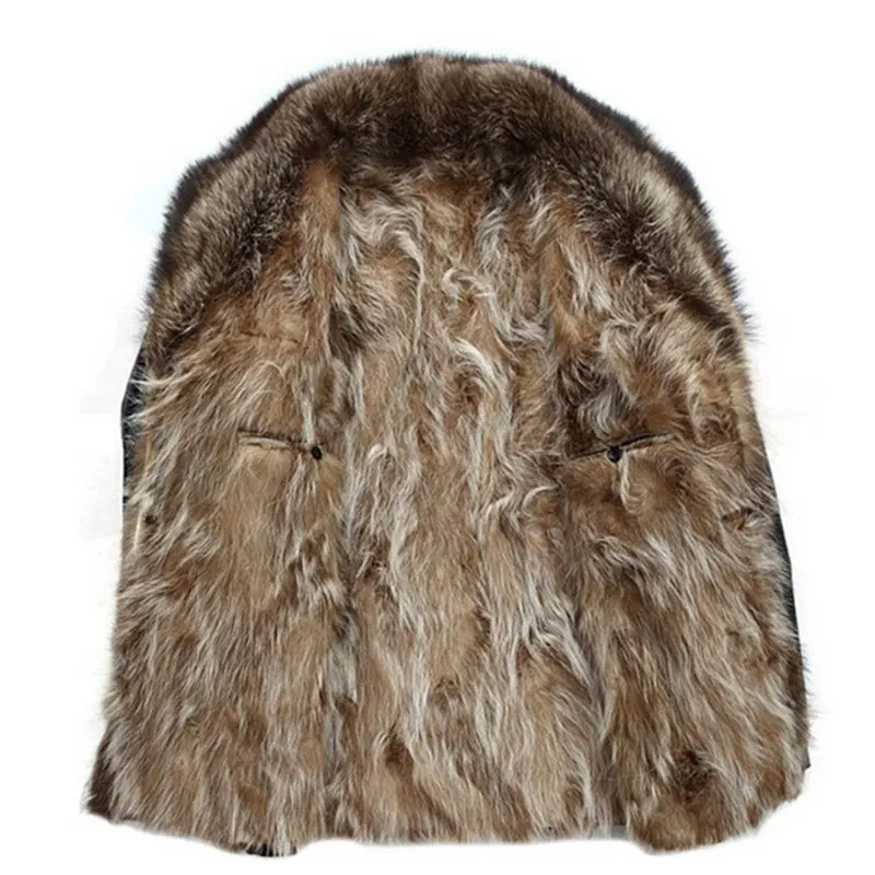 Top Quality Fashion men Black Real Sheep Skin Shearling Jacket Double Face Winter Lamb