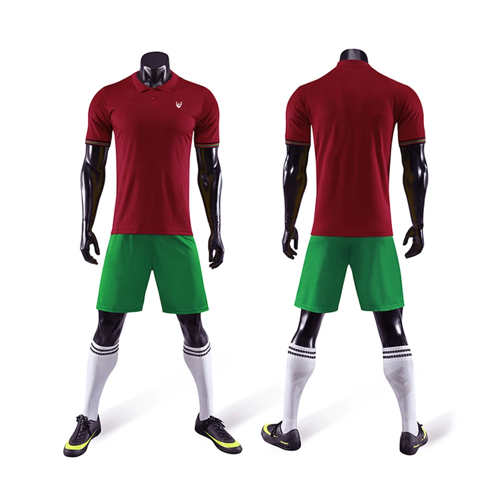 2023 Premium cool blank adults soccer jerseys polo-neck soccer wear national uniform