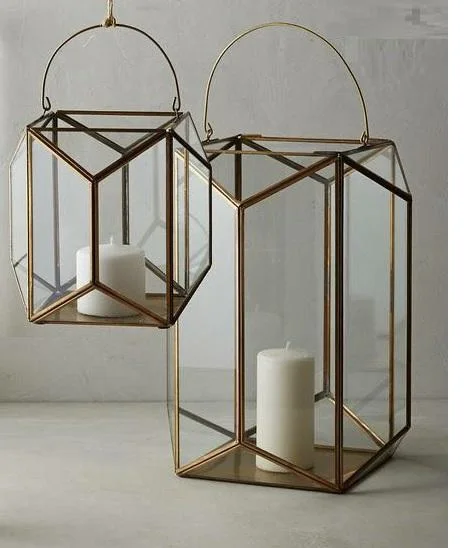 Modern Handcrafted Metal Black Candle Lantern with Rope Handle Customized Hanging Candle Lanterns Manufacturer from India