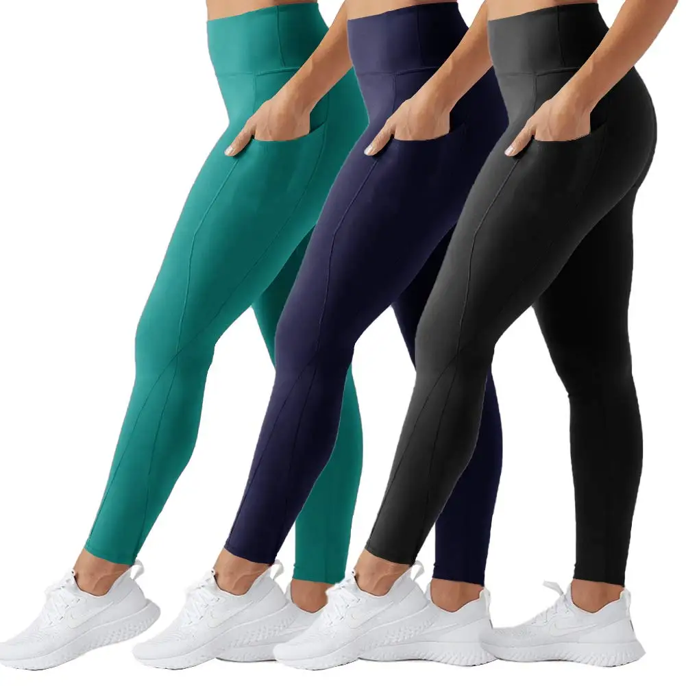 Free Sample Hot Sale Green High Waisted  Ultra Soft Yoga Workout Legging with Camel Toe Free for Sports