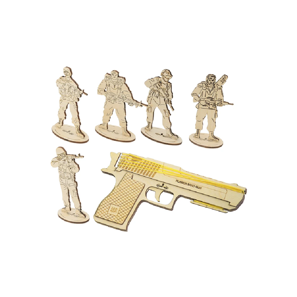 
Деревянная игрушка «Rezinkostrel», набор, оптовая цена 