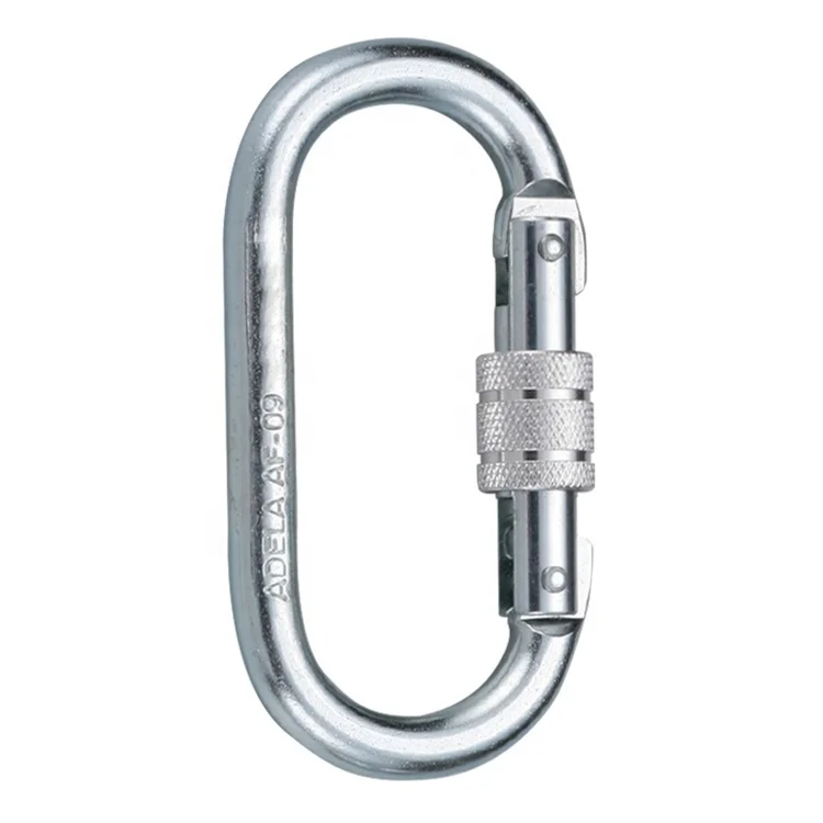 
ADELA CE certified steel screw lock carabiner 
