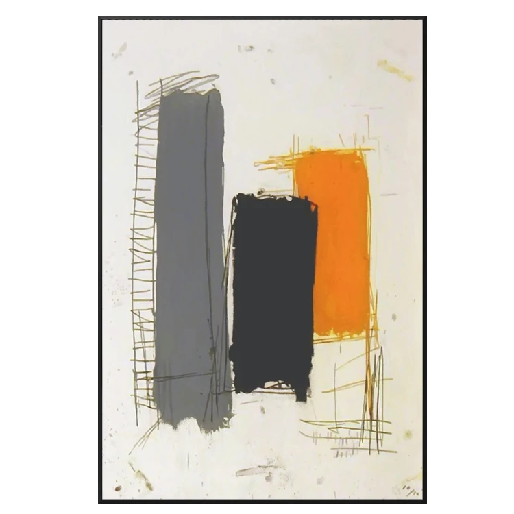 Серая и оранжевая модная Настенная картина, печать, художественный картон, картина, настенные художественные принты 20*30 дюймов/50*75 см