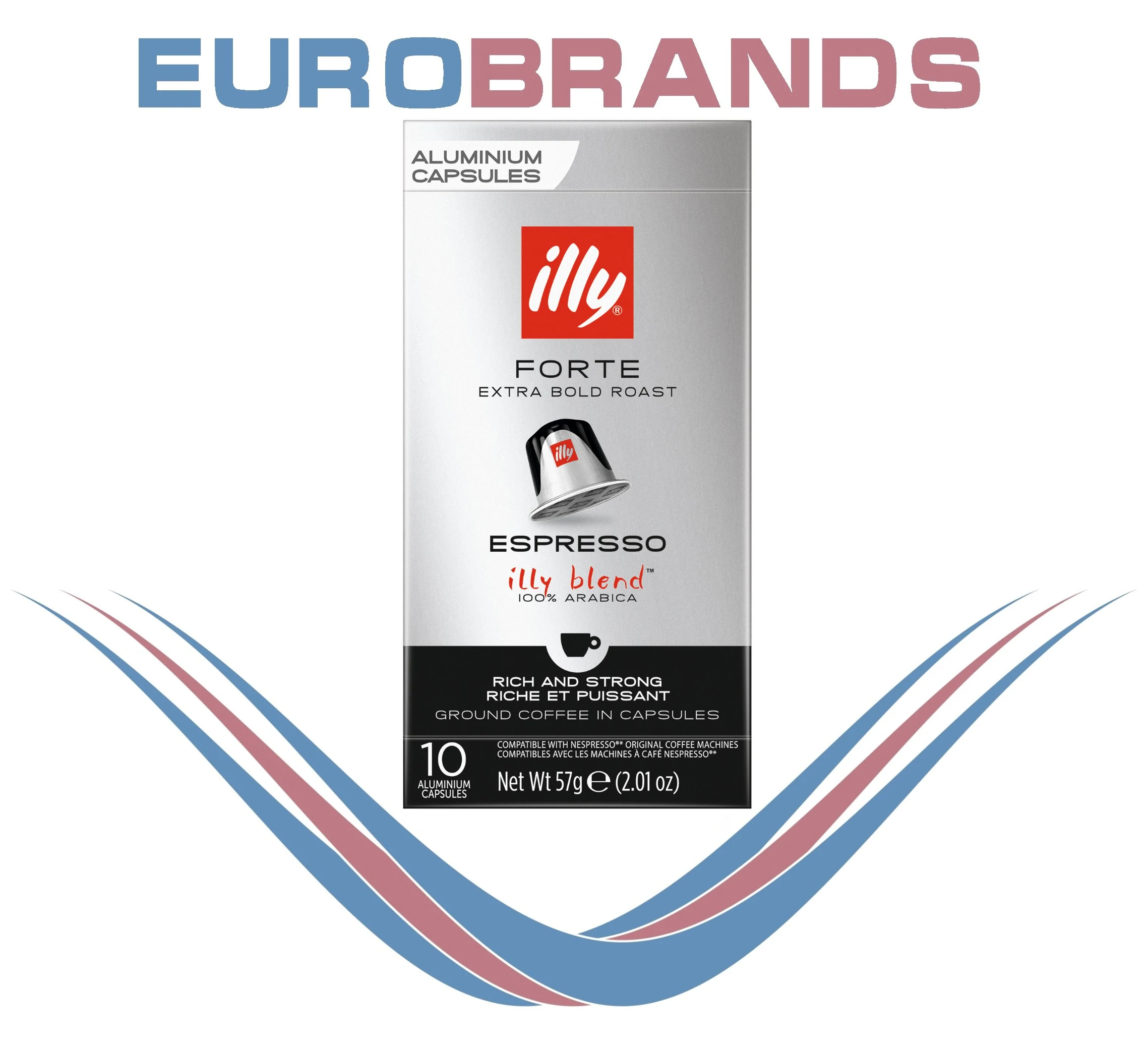 Jacobs Nespresso Illy Forte Espresso Capsules 10pcs 57g