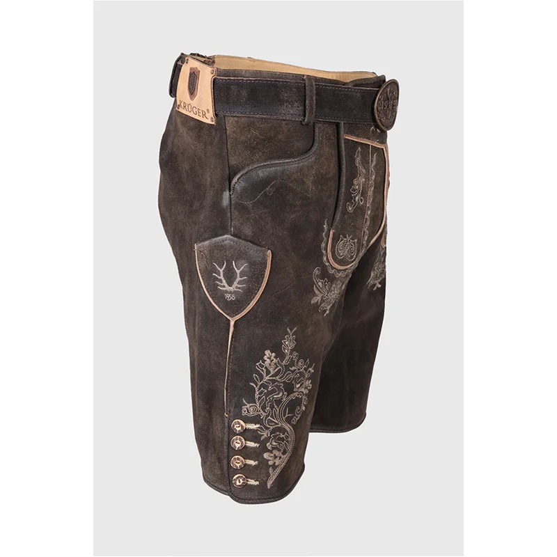 Top wholesale Traditional Trachten Lederhosen/German Bavarian Tradition Oktoberfest Mens Shorts Made Of Custom Suede leather