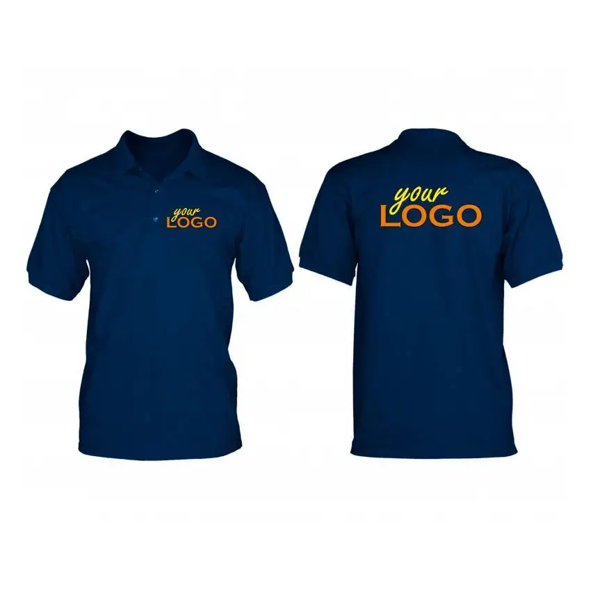 Best Custom Embroidery Logo Work Wear Company Staff Promotional Logo Polo Shirts for Unisex Shirt Manufacturer from India Blank