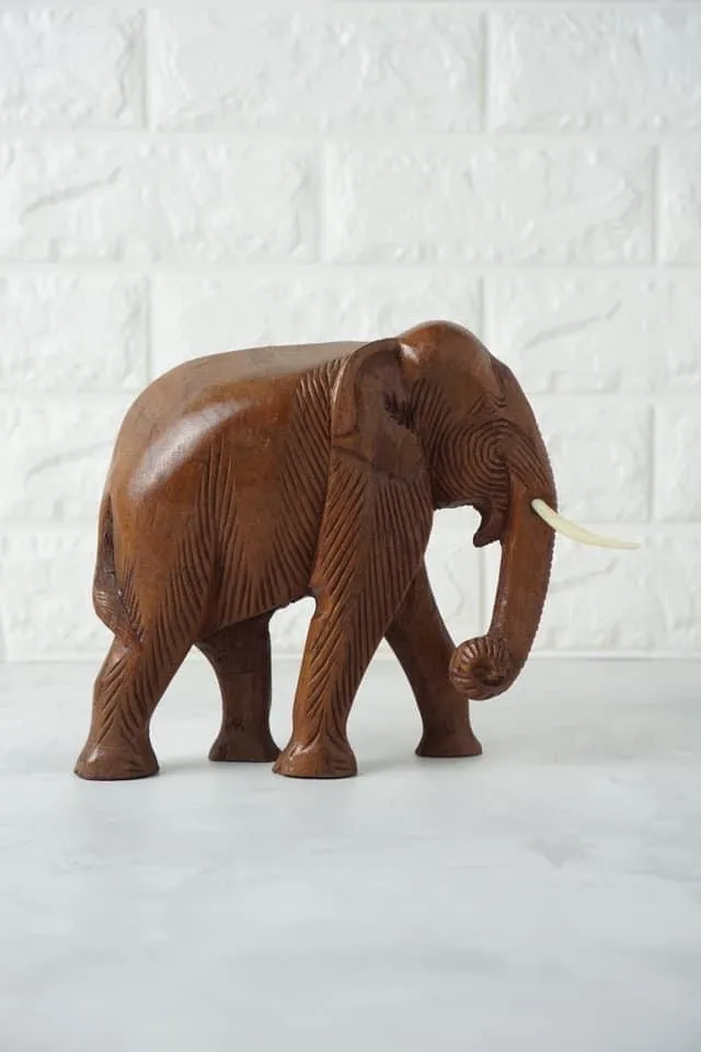 home decor Natree solid wood carving elephant wood crafts - elephant in wooden elephant
