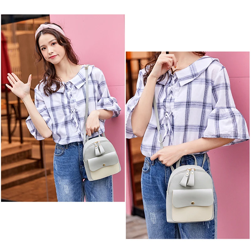 Wholesale Fashion Design Small Backpack Bag PU Leather Girls Mini Backpack