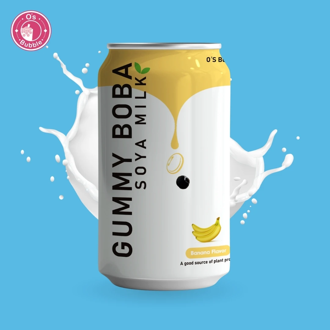 2022 New Plant-based bubble tea Gummy boba soya milk canned drink