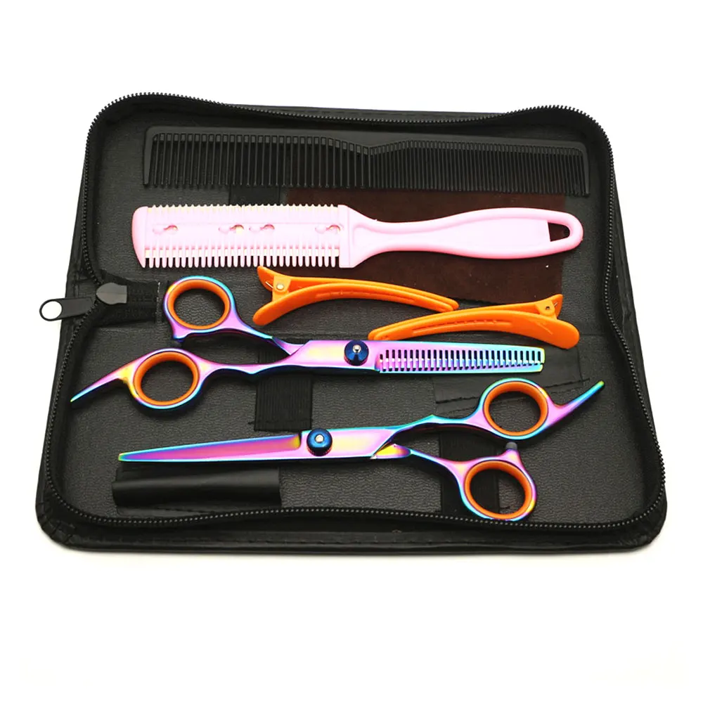 
 Парикмахерский салон Домашний Уход за питомцами серебряные Парикмахерские ножницы для стрижки волос наборы для салона из нержавеющей стали  