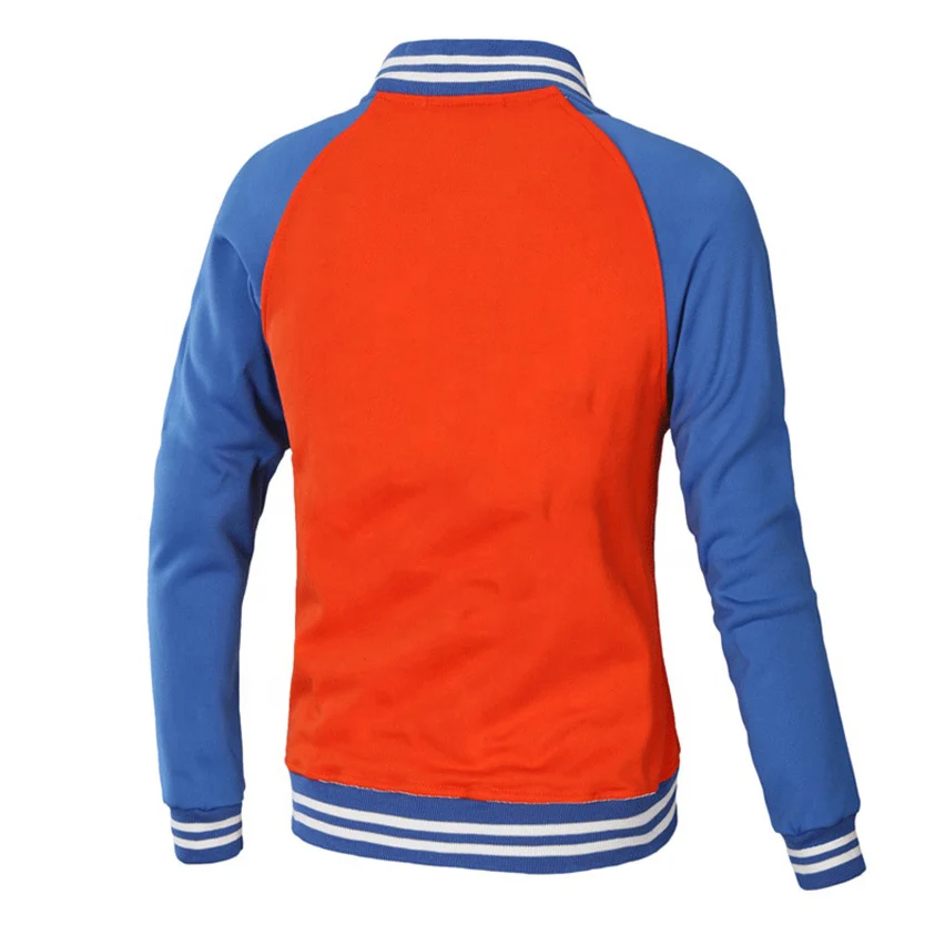 fleece men jacket leather sleeve inside linen men letterman jacket stand collar men hot selling 2021 amazing style stripped jack