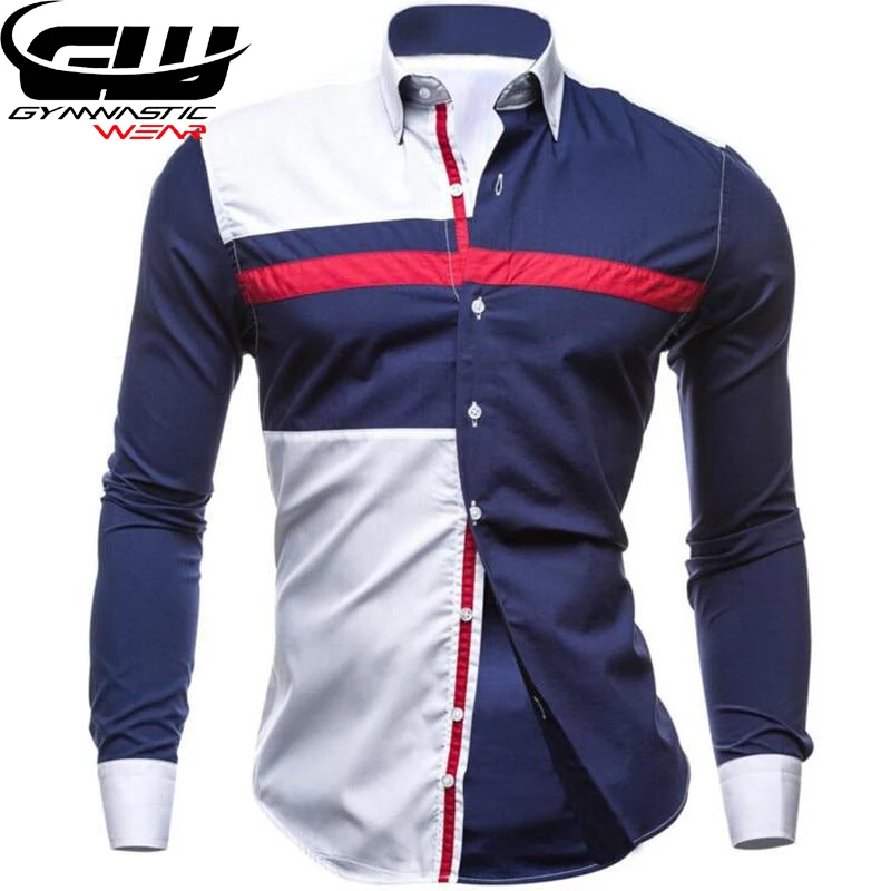 Newest design hot sale printed & solid  slim fit long sleeve corduroy customized casual shirt for men BY GYMNASTIC WEAR
