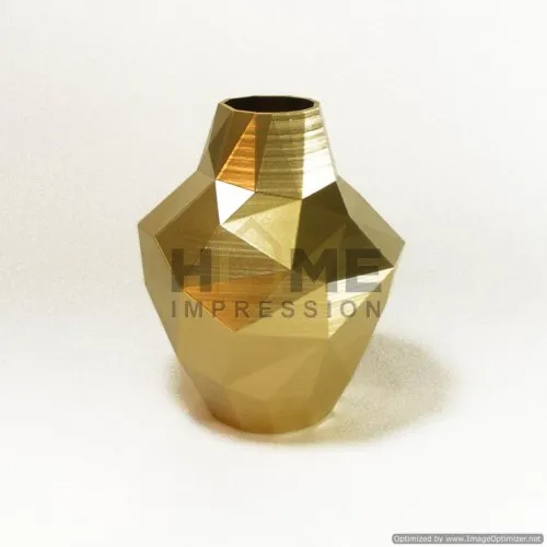 Fabulous Designer Small Martini Metal Vase Texture Gold Metal Flower Vase Attractive Multi Purpose Vase In Wholesaler Price