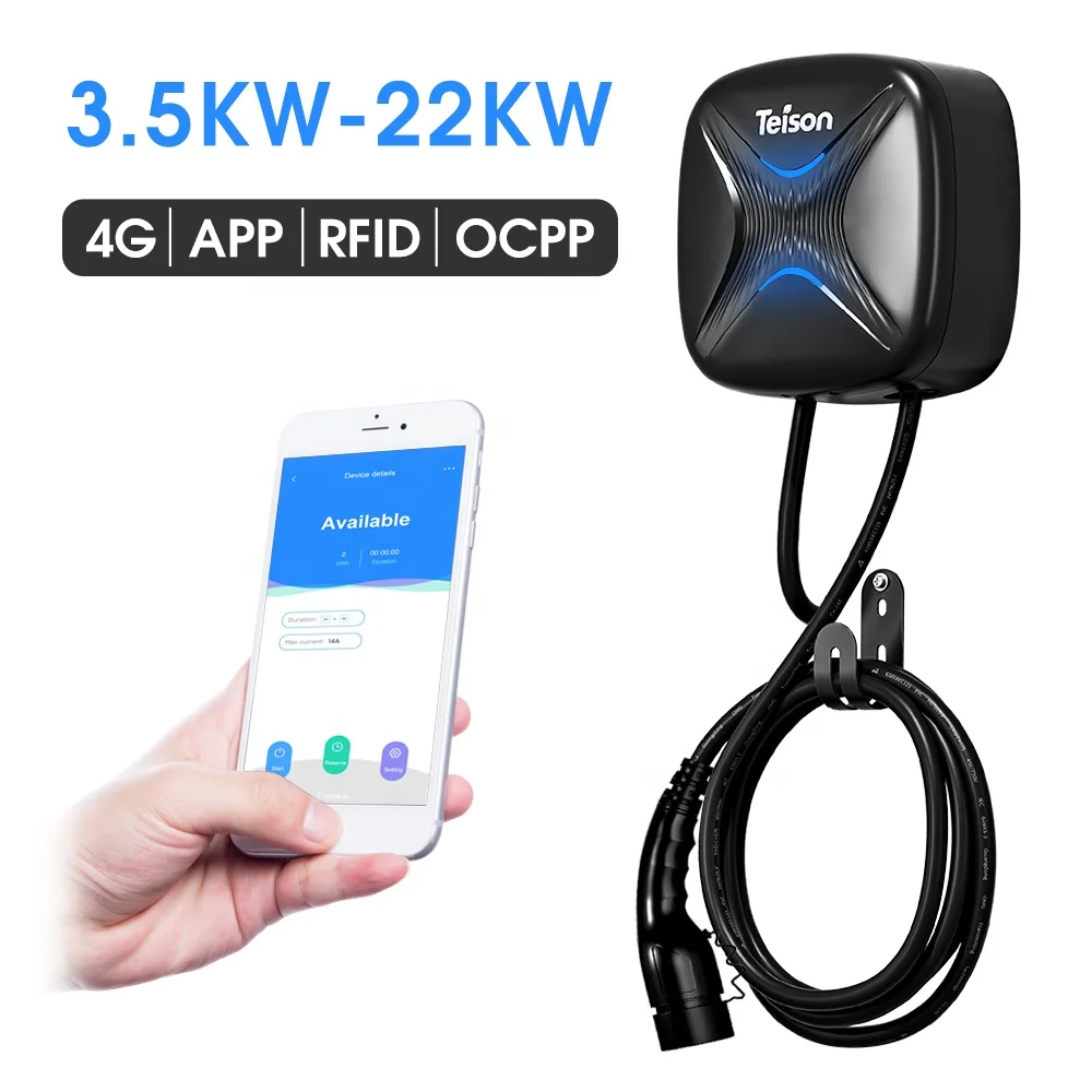 Зарядное устройство Teison Smart Wifi 4G OCPP 1.6J Wallbox AC EV, зарядная станция с приложением
