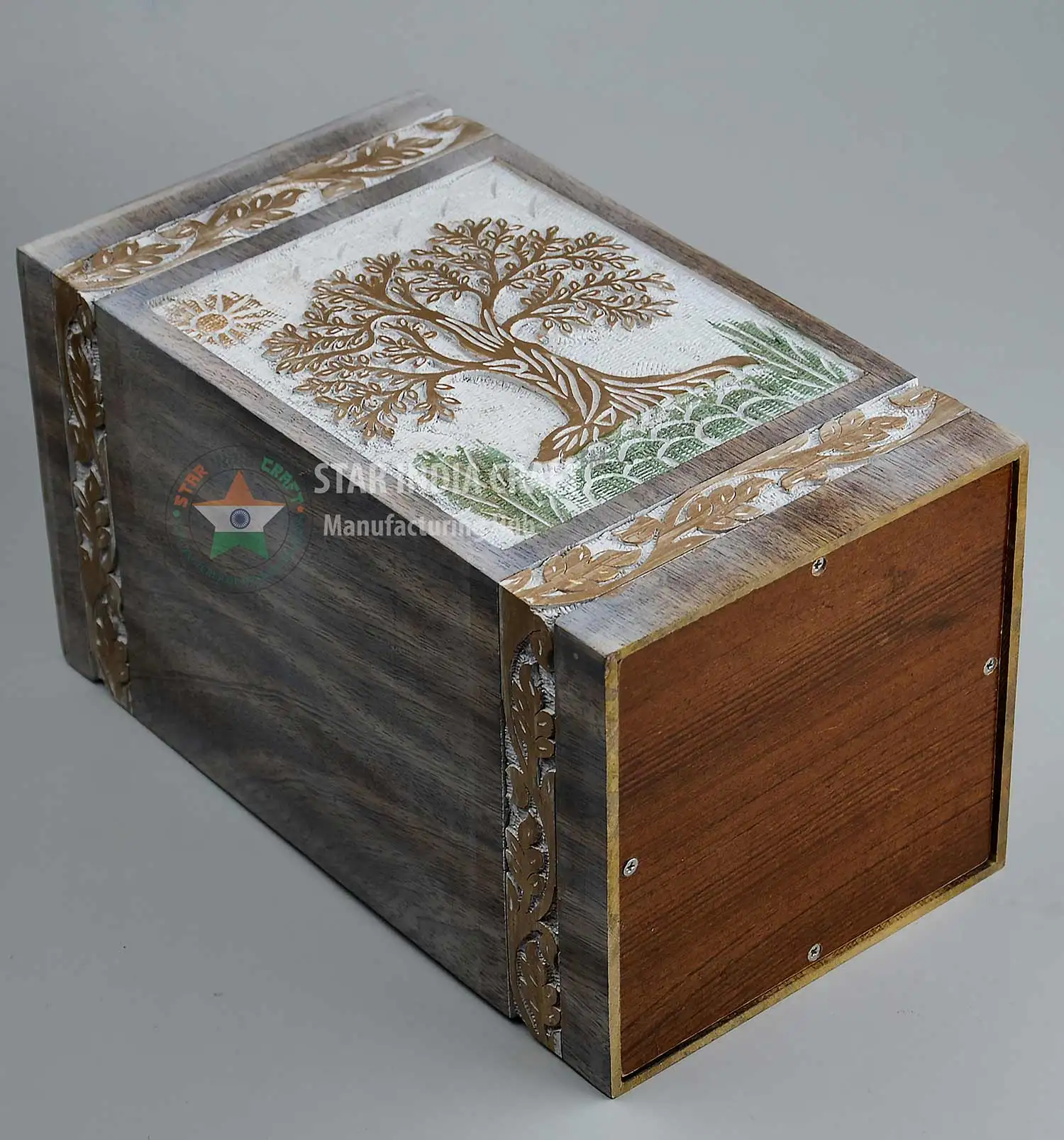 wooden urns  Rosewood Tree of Life Cremation Wooden Urns for Human Ashes - Adult Large Urn for Ashes
