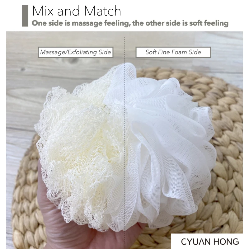 Массажер для ванны/мягкие материалы грубого смешивания, отшелушивающий Массажный мяч для спины