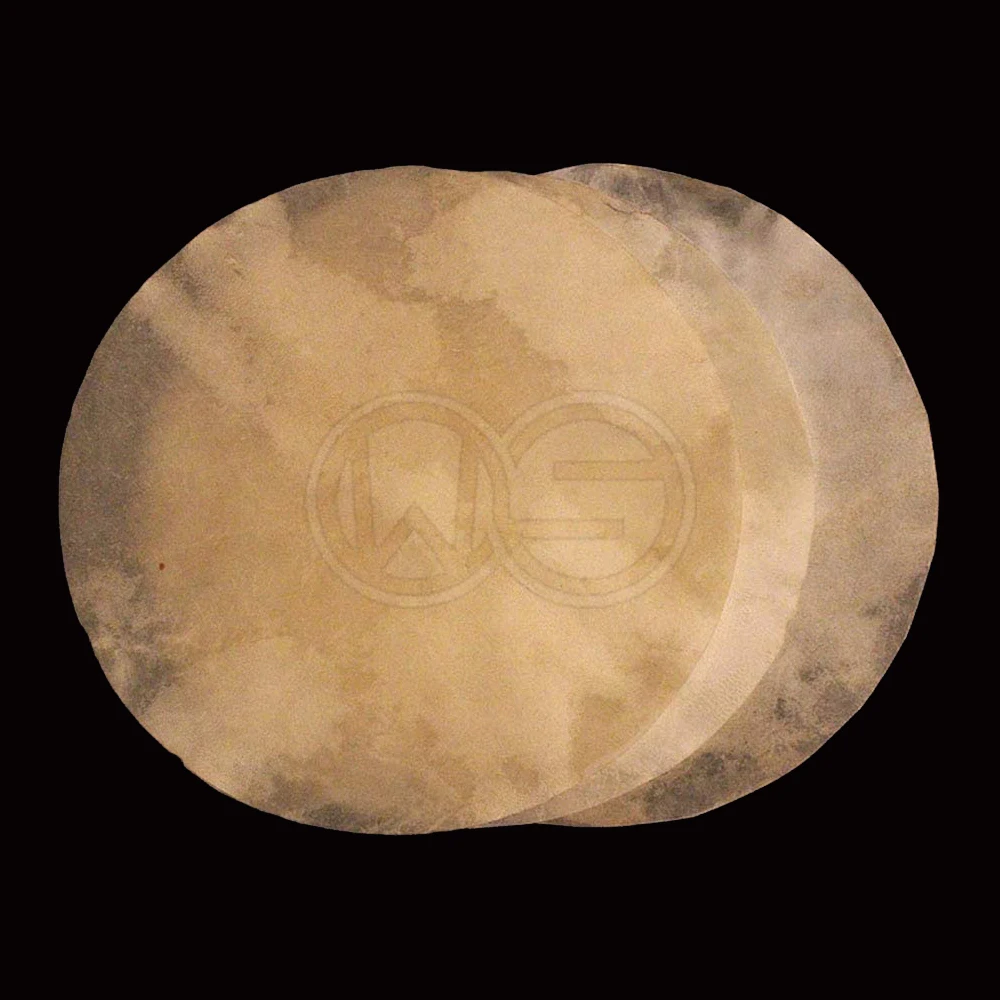 Doumbek Natural Flat Round Piece GOAT SKIN Head untanned (14 inches) Goat Skin Djembe Head Goatskin for Drum