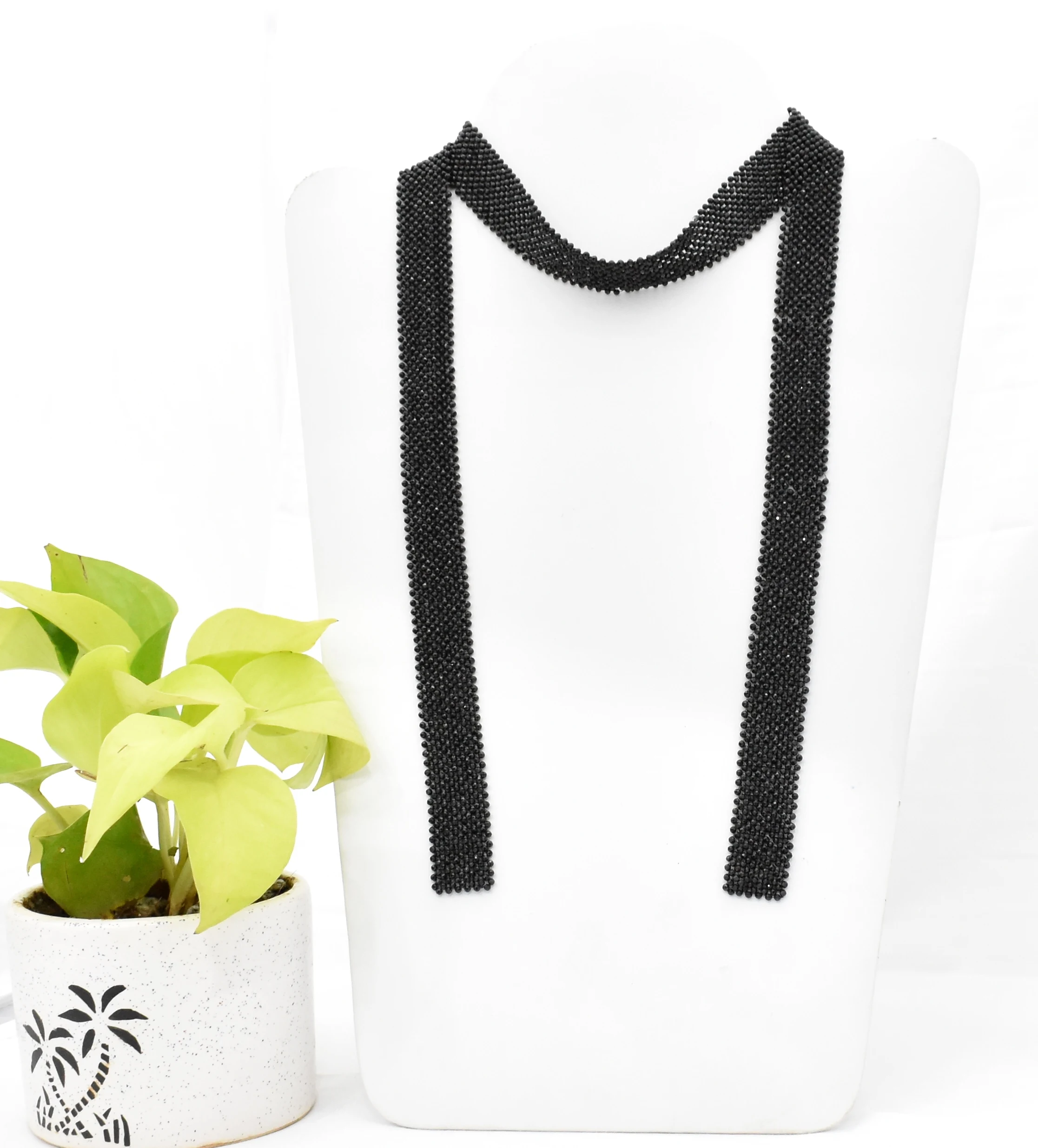 Glossy Black Onyx Beaded Scarf or Necklace Loose Beads Strands Jewelry Stone Attractive Collection of High Quality Natural beads