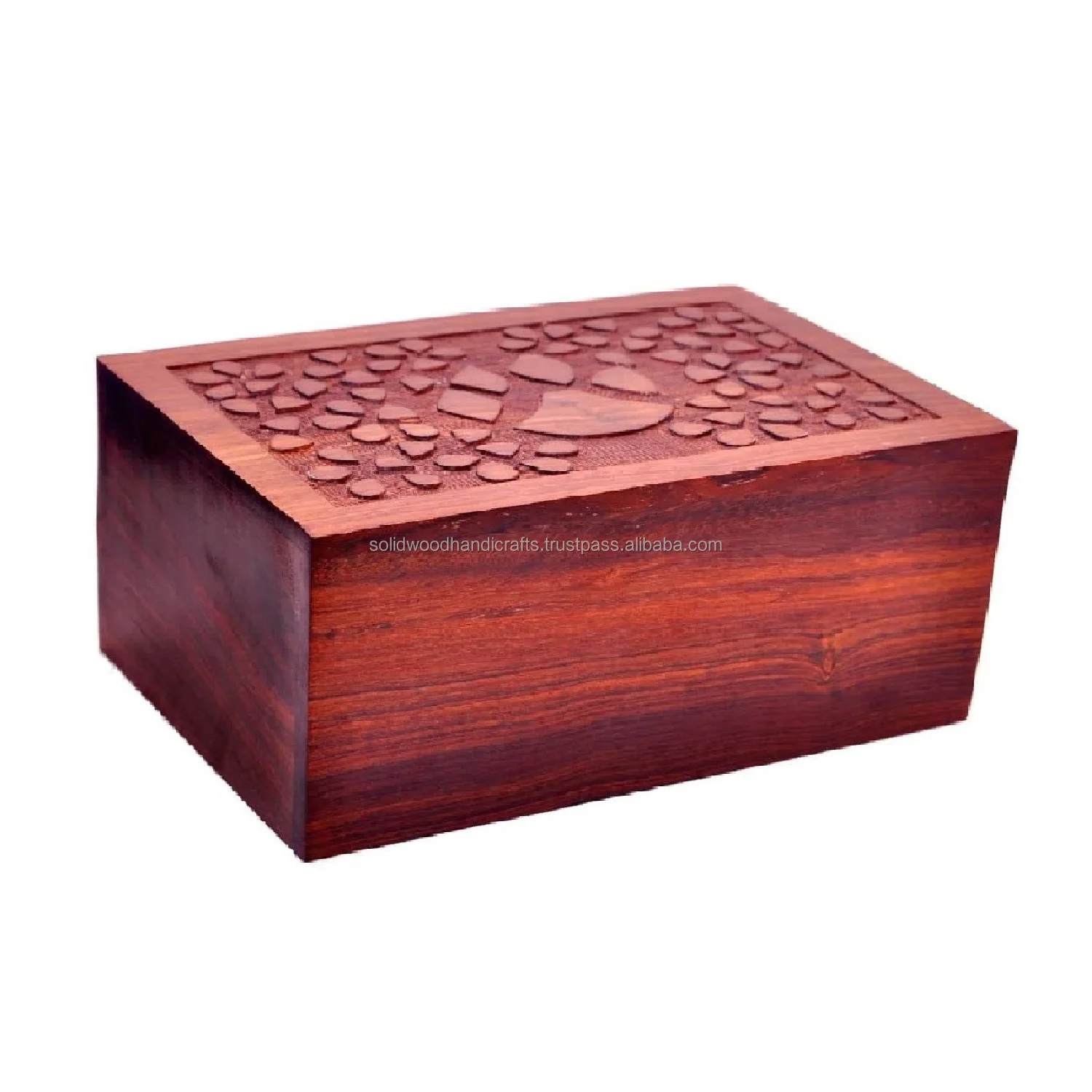 wood handicrafts pet paw print ash cremation urns item